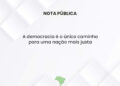 A democracia é o único caminho para uma nação mais justa